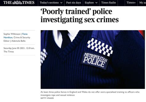 Foi Research Showing Poor Levels Of Training For Police Investigating Sex Crimes For The Times