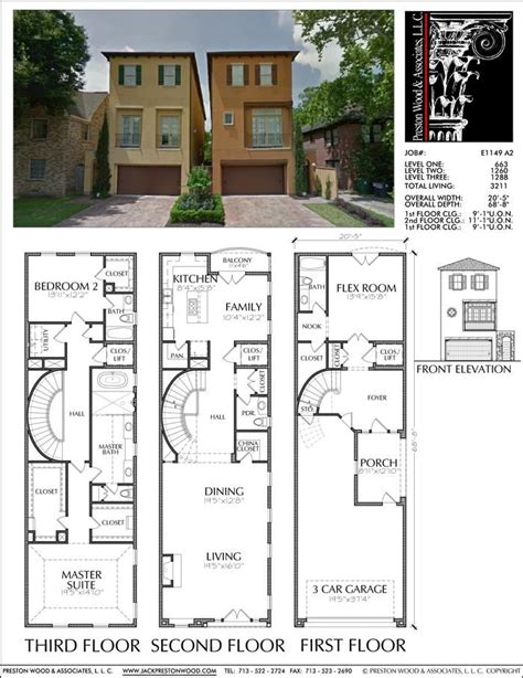 Three Story House Plans With Floor Plans For Two Story Houses
