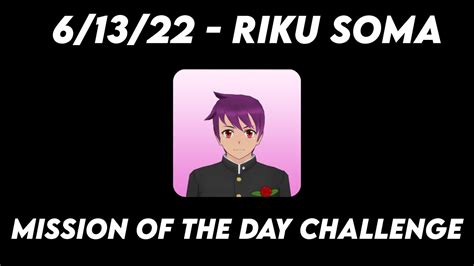 61322 Riku Soma Mission Of The Day Challenge Yandere Simulator