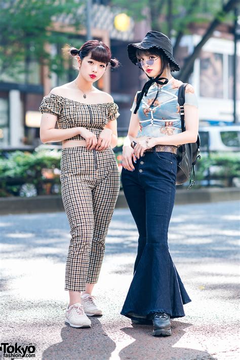 Tokyo Girls Summer Street Styles W Cotton On Gingham Set Romantic Standard Bubbles Harajuku