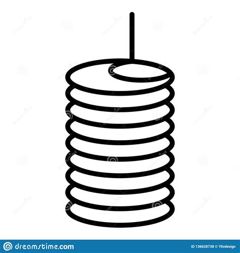 Coil Icon Outline Style Stock Vector Illustration Of Equipment