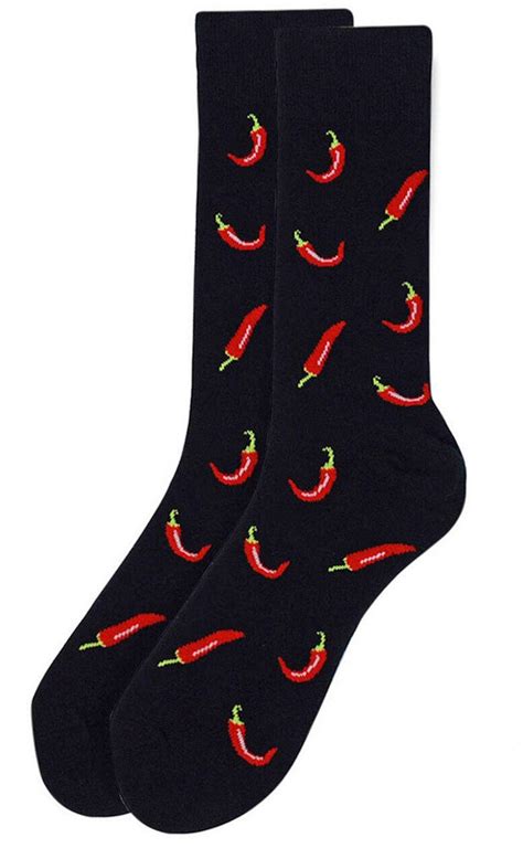 Mens Chili Pepper Socks Mens Funny Socks Mens Flashy Socks Etsy