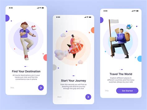 Onboarding Screens Mobile Travel App By Gidion Bagas Prananta 🤟 On Dribbble