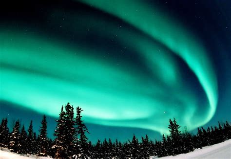 Aurora Polare Natura Neve Sfondo Scarica Sfondi Migliori