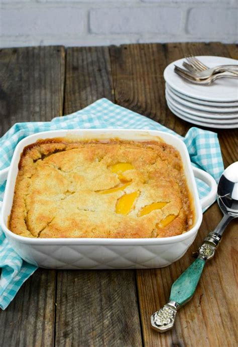 Top the peaches with your crumb and drizzle the melted butter on the top. Bisquick Peach Cobbler - Gonna Want Seconds