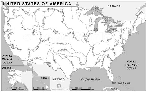Map Of Major Rivers In America There Are More Than 250000 Rivers In