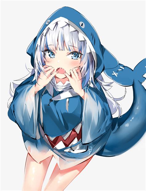 Open Mouth Blue Eyes Silver Artist Anime Anime Girls