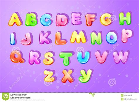 Children pop bubbles to match letters with words that start with the correct letter sound. Vector Kid Alphabet Bubble Cartoon Type Letter Set Stock ...