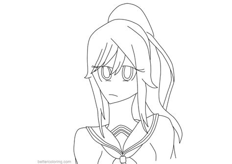 The best house and the best father. Ayano Aishi from Yandere Simulator Coloring Pages - Free ...