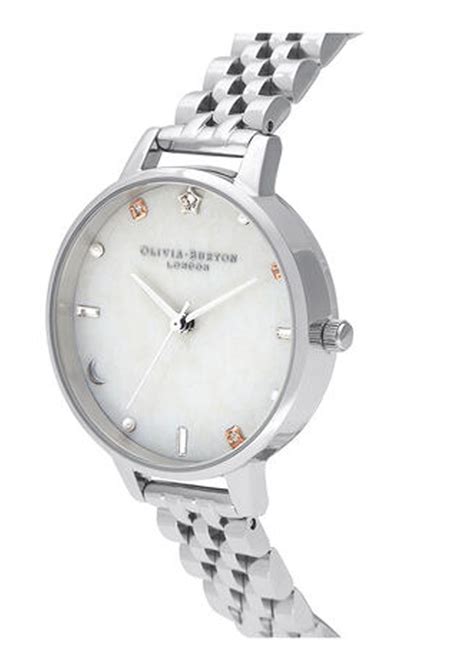 Olivia Burton Celestial Demi Dial Bracelet Watch Silver