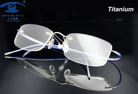 Ultra Light Memory Titanium Eyeglasses Rimless Men Women Optical Eyeglass Frame Screwless Frame