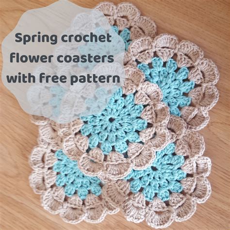 Spring Crochet Flower Coasters With Free Pattern Keeping It Real