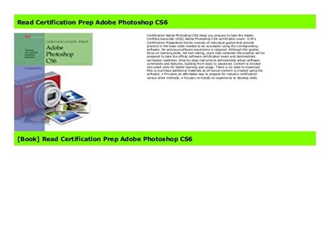 Read Certification Prep Adobe Photoshop Cs6