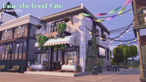 Sims 4 Cafe And Bakery Exterior Speed Build Youtube