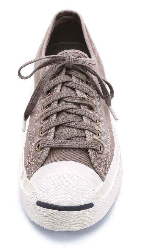 These converse shoes are made for the comfort of your feet. Converse Jack Purcell Washed Canvas Sneakers in Gray for ...