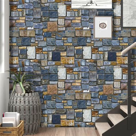 Self Adhesive Stone Effect Wallpaper Contact Paper Wall Sticker Home