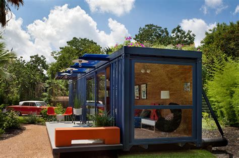 Flowers Top Awesome Shipping Container Guest House In Texas Inhabitat