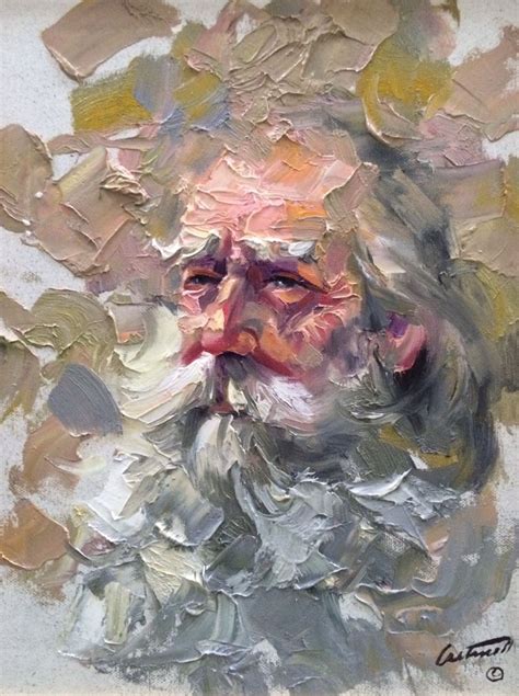 Old Man Study Impasto Painting Is It Walking Dead Hershel Abstract