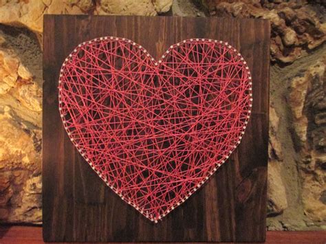 As 25 Melhores Ideias De String Art Heart No Pinterest Arte De Cordas