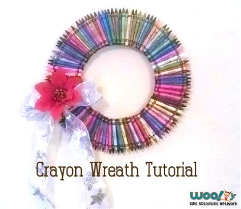 Teacher T How To Make A Crayon Wreath Craft Tutorial Woo Jr