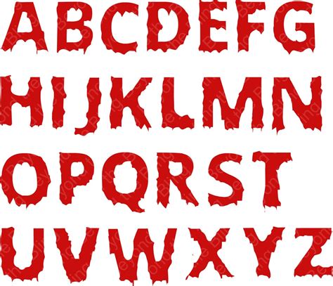 Bloody Alphabet Letter Cut File Download Bloody Alpha Download Etsy