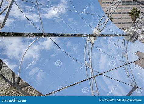 Parabolic Solar Mirrors Of A Solar Energy Installation Stock Image
