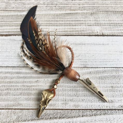 Roach Clip Feather Accessory Feather Extension Festival Etsy