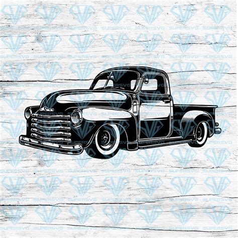 Truck Retro Pickup Vintage Pick Up Truck Svg Files For Silhouette Files