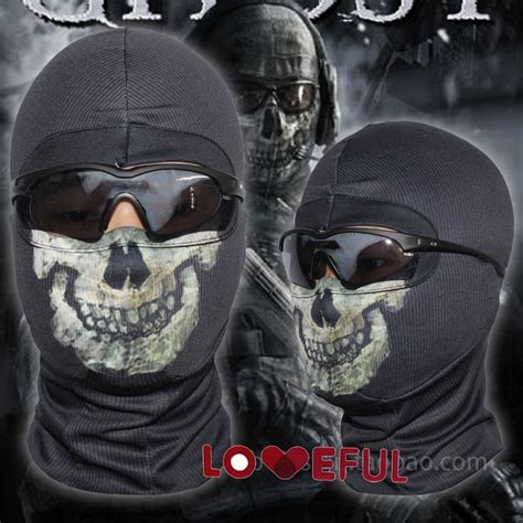 New Black Ghost 6 Skull Balaclava Ski Hood Cycling