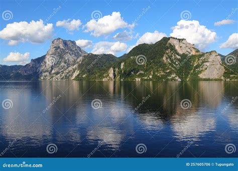 Lake Traun Traunsee Stock Photo Image Of Alps Traun 257605706