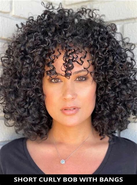 30 best short curly hair with bangs to try this year curly hair styles curly hair with bangs