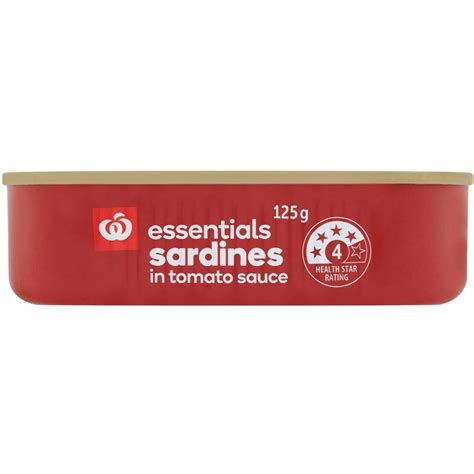 Essentials Sardines In Tomato Sauce 125g Woolworths