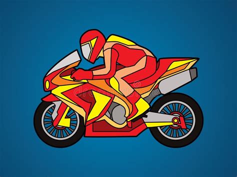 Motorcycle Racing Graphic Vector Stock Vector Illustration Of Club