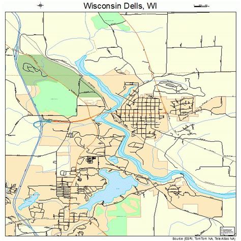 Wisconsin Dells Wisconsin Street Map 5588150 Wisconsin Dells Street