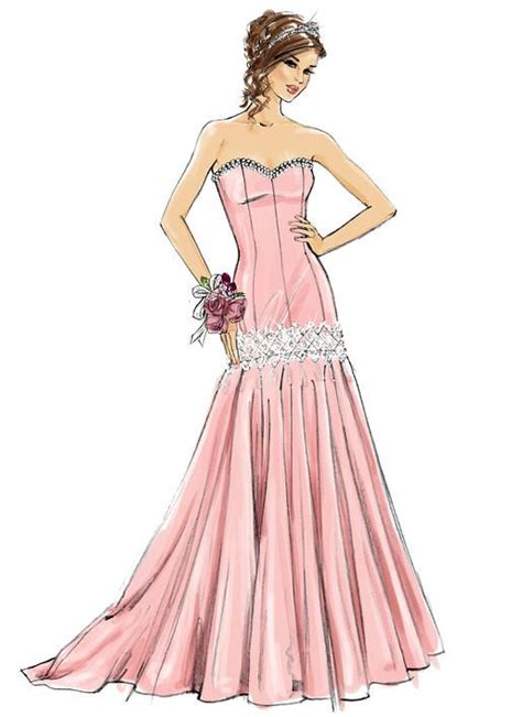 Prom Evening And Bridal Evening Gown Pattern Fashion Design Clothes