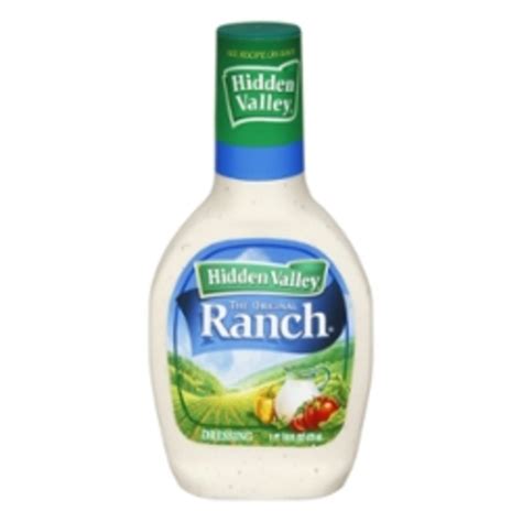 Ranch dressing is an american salad dressing usually made from buttermilk, salt, garlic, onion, mustard, herbs (commonly chives, parsley and dill), and spices (commonly pepper, paprika and ground mustard seed) mixed into a sauce based on mayonnaise or another oil emulsion. Hidden Valley Original Ranch Dressing, 16 Ounces (16 fl oz ...