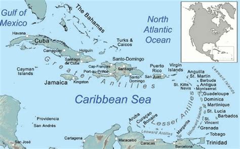 Map Of The Caribbean Region And Of The French West Indies Download
