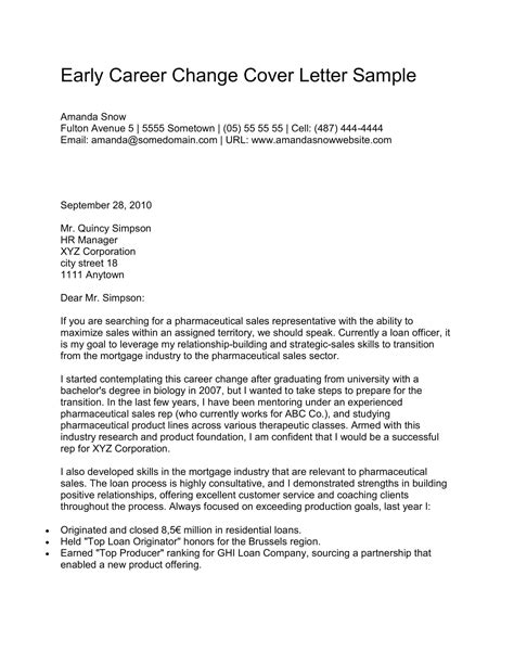 Free Printable Career Change Cover Letter Templates Pdf Word