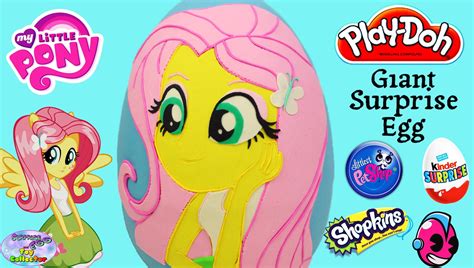 My Little Pony Giant Play Doh Surprise Egg Equestria Girls Fluttershy