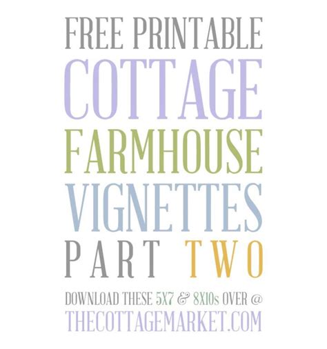 Free Printable Coastal Farmhouse Vignettes The Cottage Market