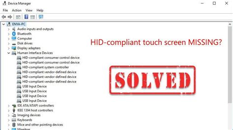 Solved Hid Compliant Touch Screen Missing Driver Easy