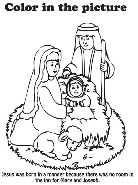 Best Photos Of Printable Nativity Coloring Sheets Christmas