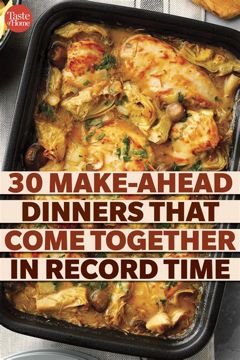 Make Ahead Dinners For Entertaining Mary Mills
