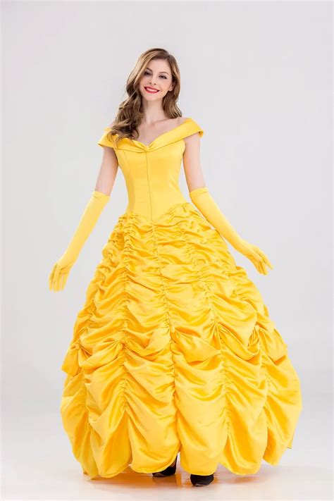 S 4xl Beauty And The Beast Halloween Princess Belle Cosplay Dress