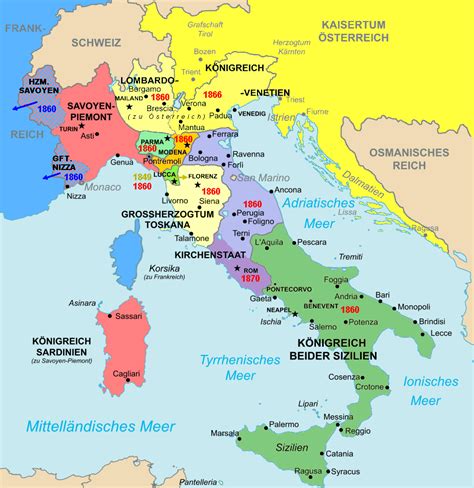 25 beste italien regionen landkarte. Risorgimento - Wikiwand