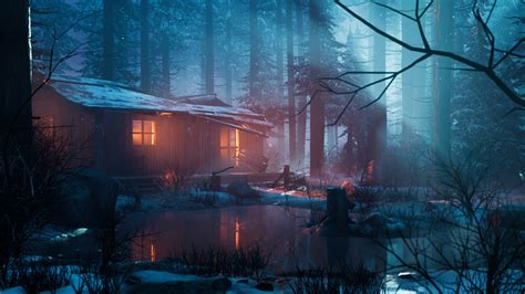 Snowy Cabin Wallpapers Wallpaper Cave
