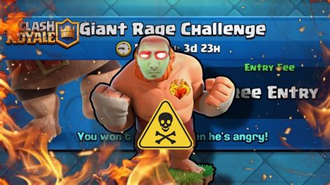 Giant Rage Challenge Deck Live Clash Royale New Challenge Youtube