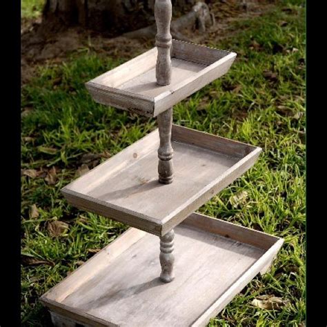 Vintage Vintage 3 Tier Rustic Wood Stand Nwt With Images Rustic