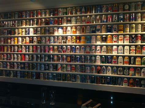 Beer can wall!! Perfect for the beer can collection | Beer wall, Beer display, Beer can collection