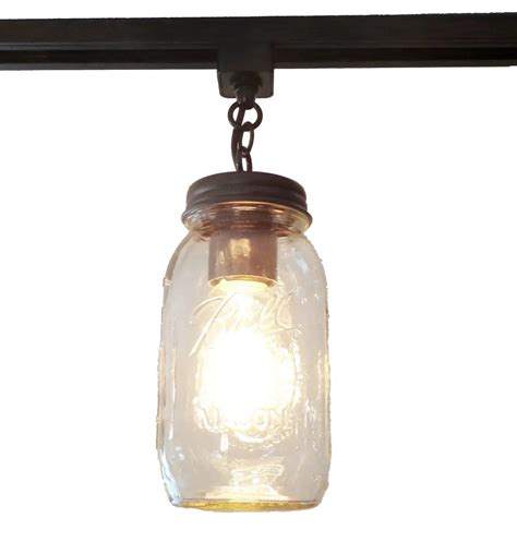 Mason Jar Track Lighting And Farmhouse Track Lighting In Rustic Pendants